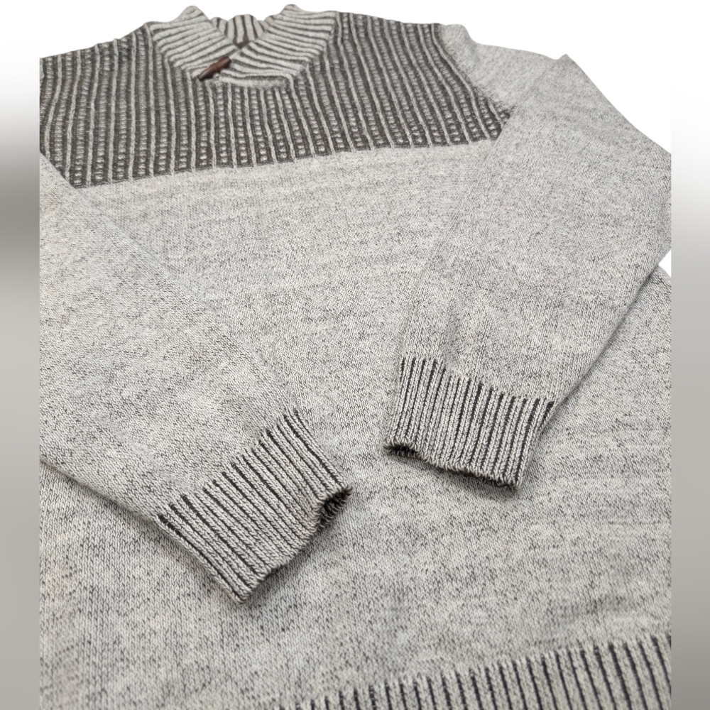 Method Grayscale Waffle Knit Pull Over Sweater W … - image 5